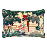 Back of Linwood cushion in Jungle Rumble Velvet Leopard. Overhead view of the reverse side, made in matching fabric.