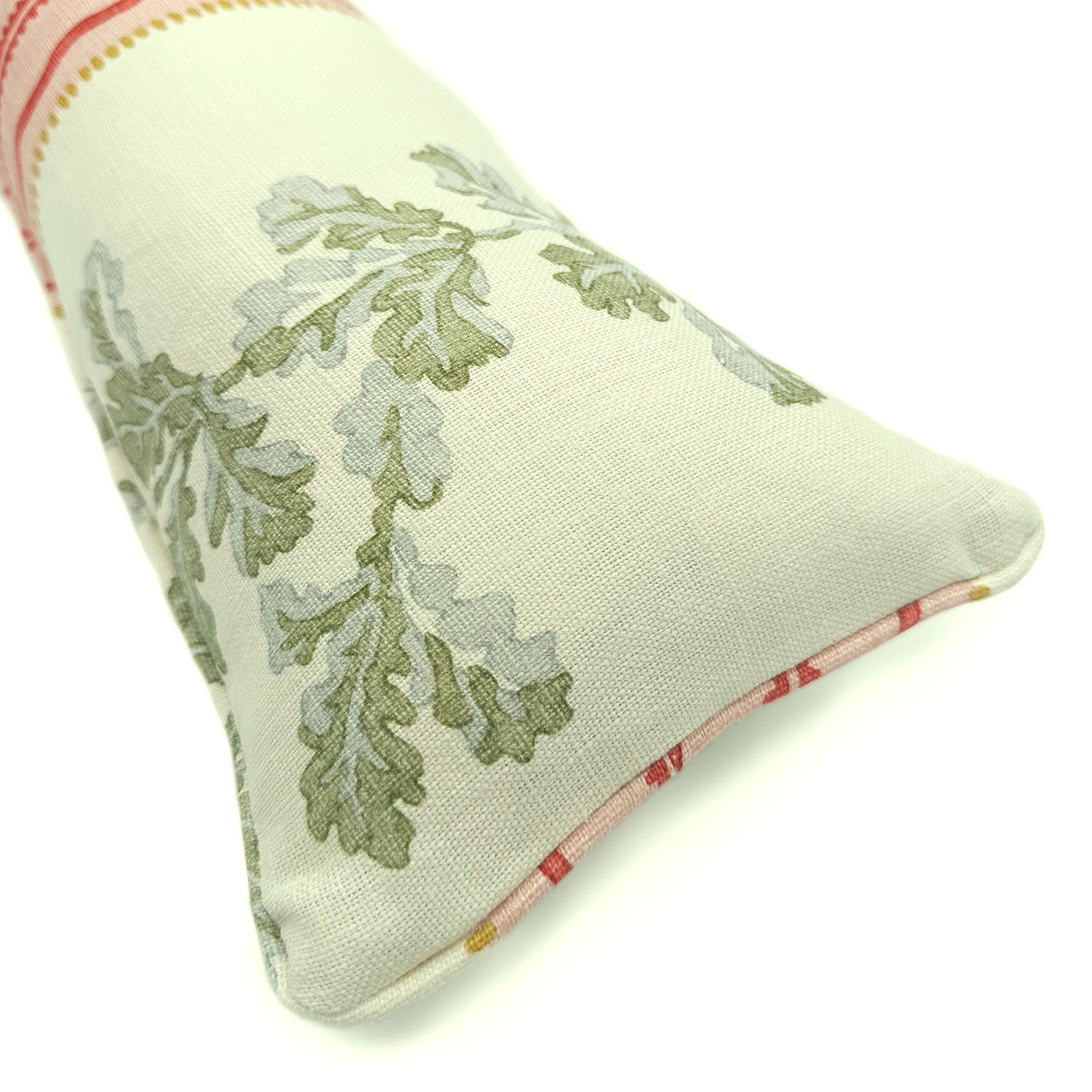 Washable velvet draught excluder - English oakleaf motif