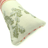 Washable velvet draught excluder - English oakleaf motif