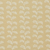 Decorative oakleaf embroidery on a beige background.