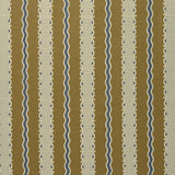 Embroidery fabric with wavy lines and small dots on a brown background.