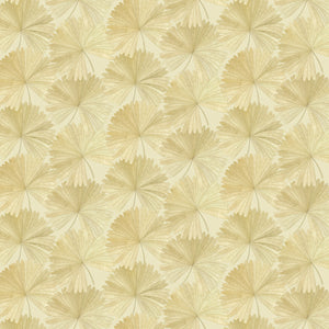 Contemporary floral wallpaper featuring a tropical palm design in neutral shades..