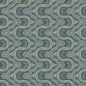 Sample of a blue geometric wallpaper.