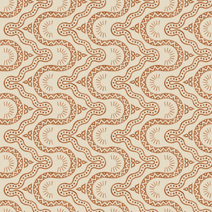 Sample of a geometric wallpaper in brown.