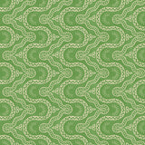 Sample of a green geometric wallpaper.