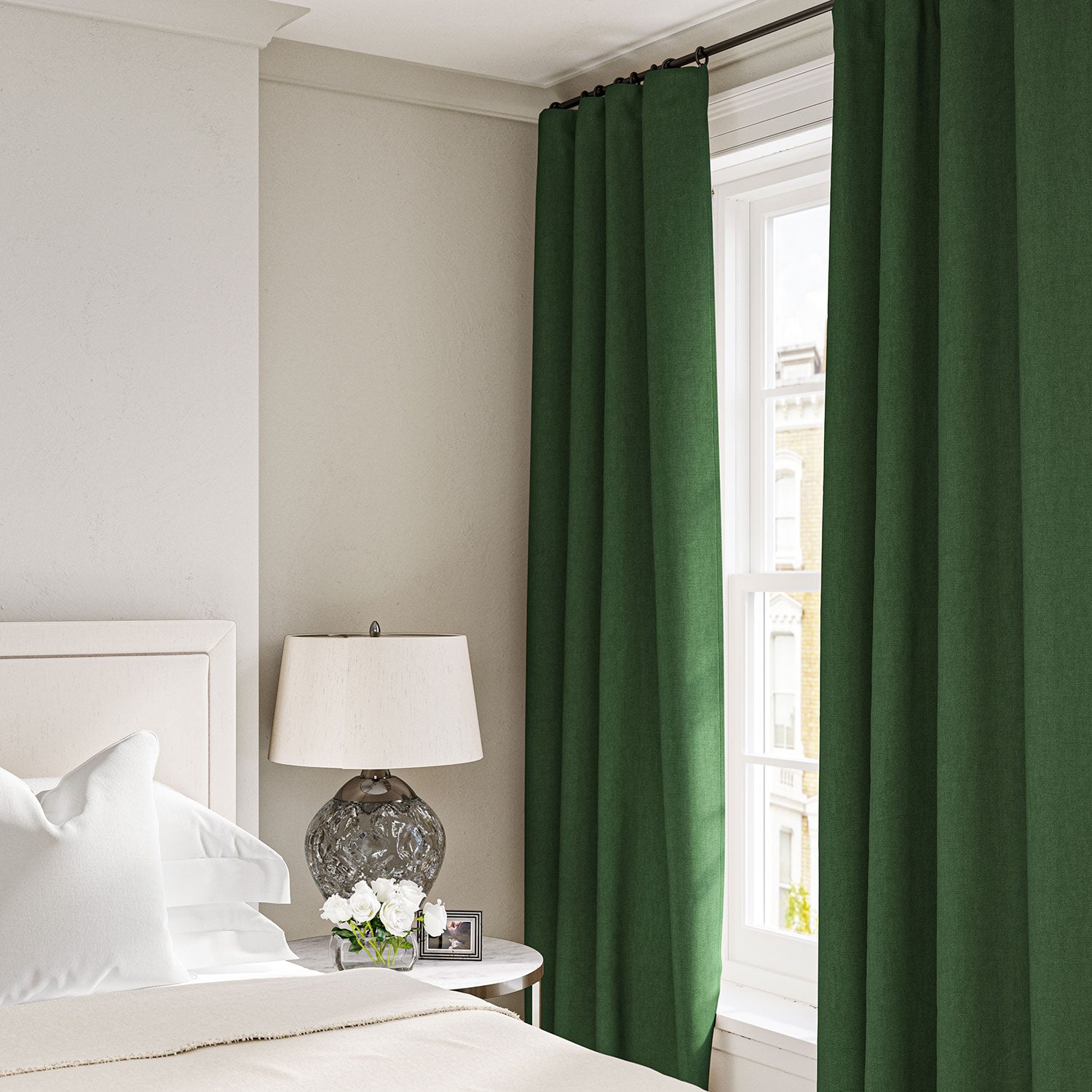 Linen curtain in Pine