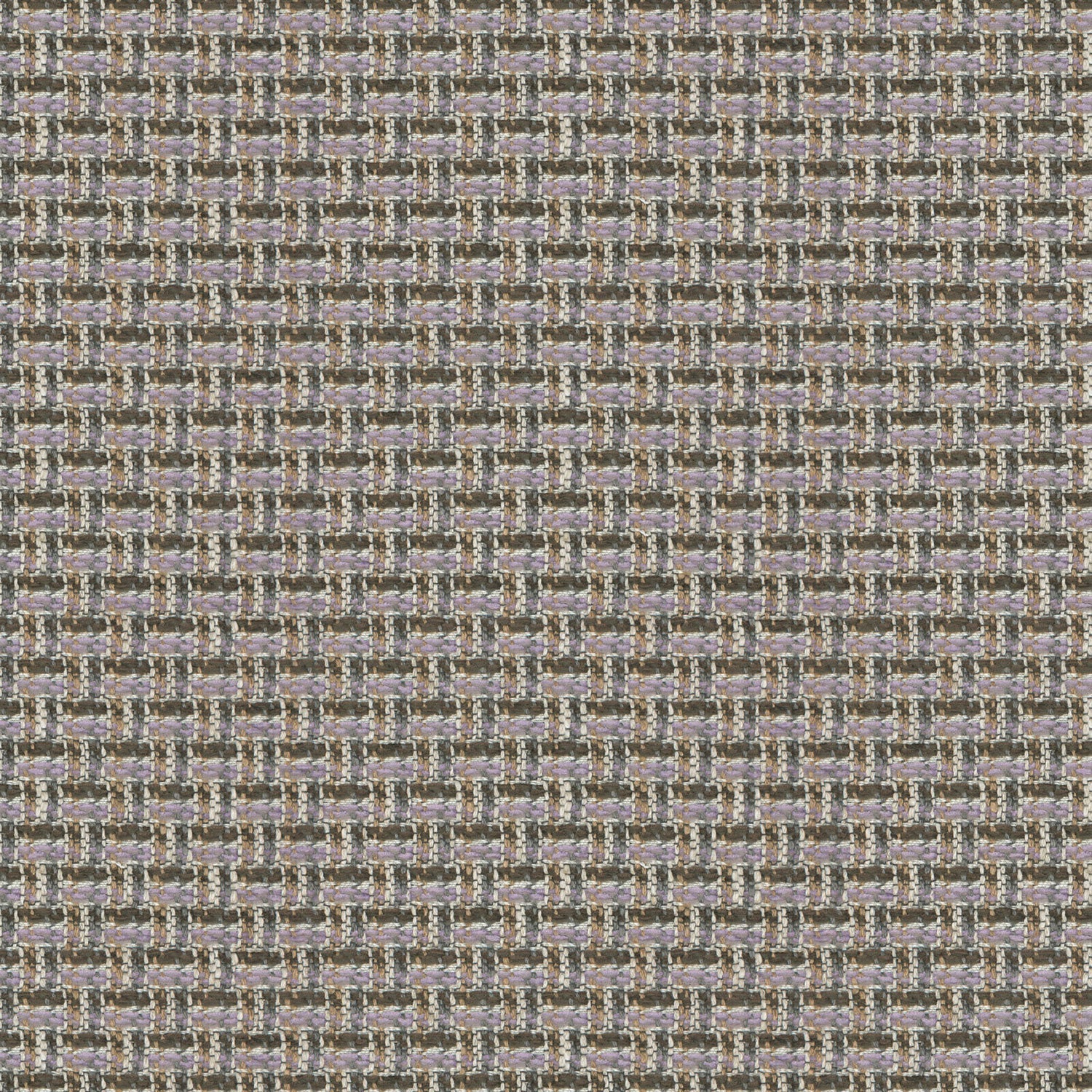 Printed linen fabric with textural weave pattern in green and pink colours for upholstery.