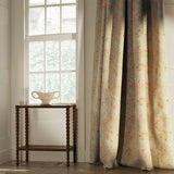 Curtains in a classic dark neutral floral vintage inspired fabric