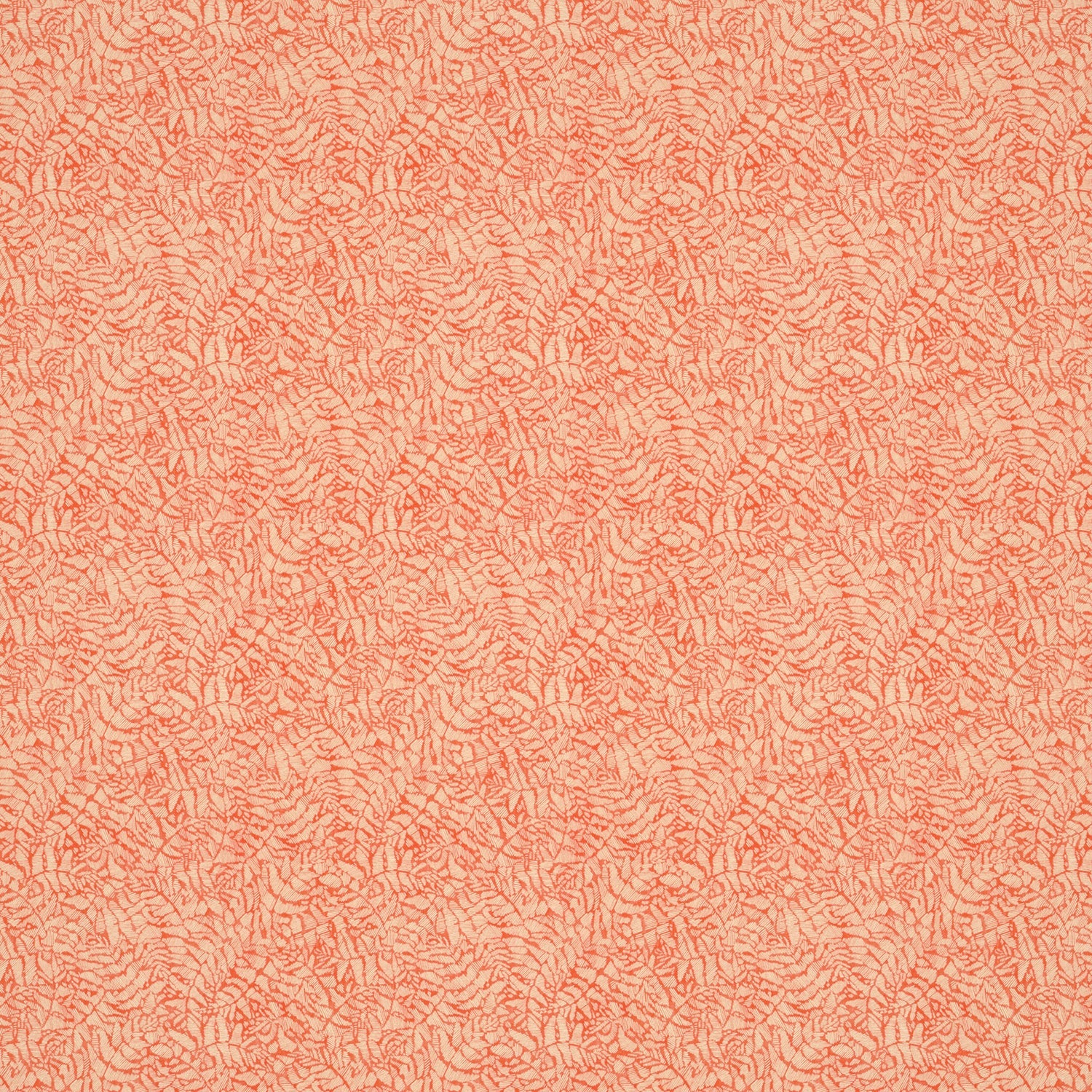 Orange woven fabric with small white print for curtains and upholstery