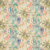 Sample of tropical design on pure linen fabric