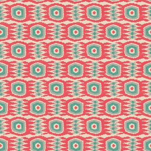 Fabric swatch of a printed velvet fabric featuring a fun, jazzy pattern in Mandarin Orange.