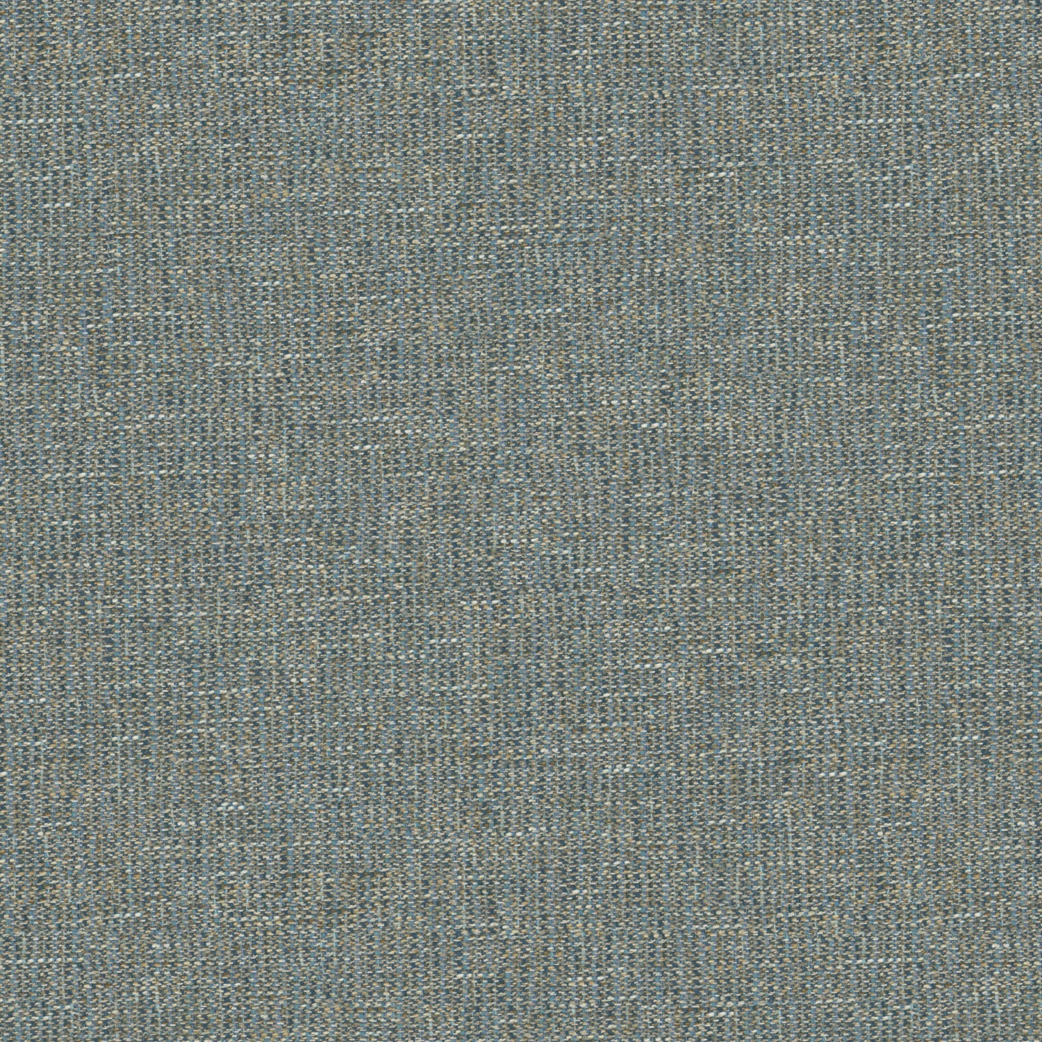 Fabric swatch of a stain resistant weave fabric with a tweed design in blue colours