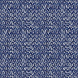 Blue velvet fabric with a modern colour block print and stain resistant finish
