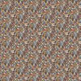 Multicoloured velvet fabric with a stain resistant finish and abstract design