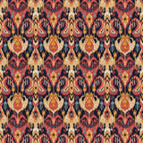 Velvet fabric with a stain resistant finish with an abstract contemporary design in red and orange colours