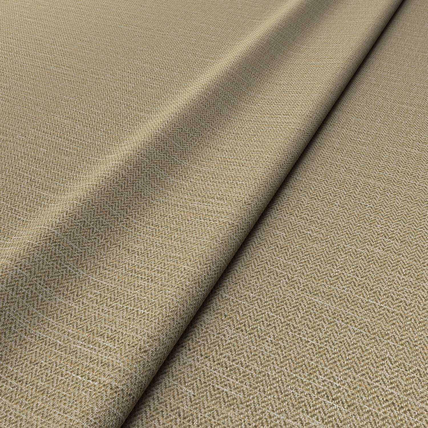 Sample of a woven fabric in a herringbone design in Bisque
