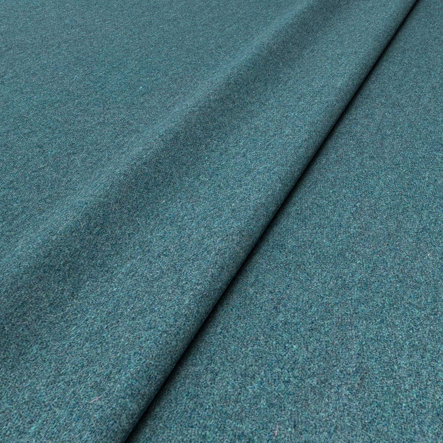 Sample of a blue woven fabric in recycled wool.