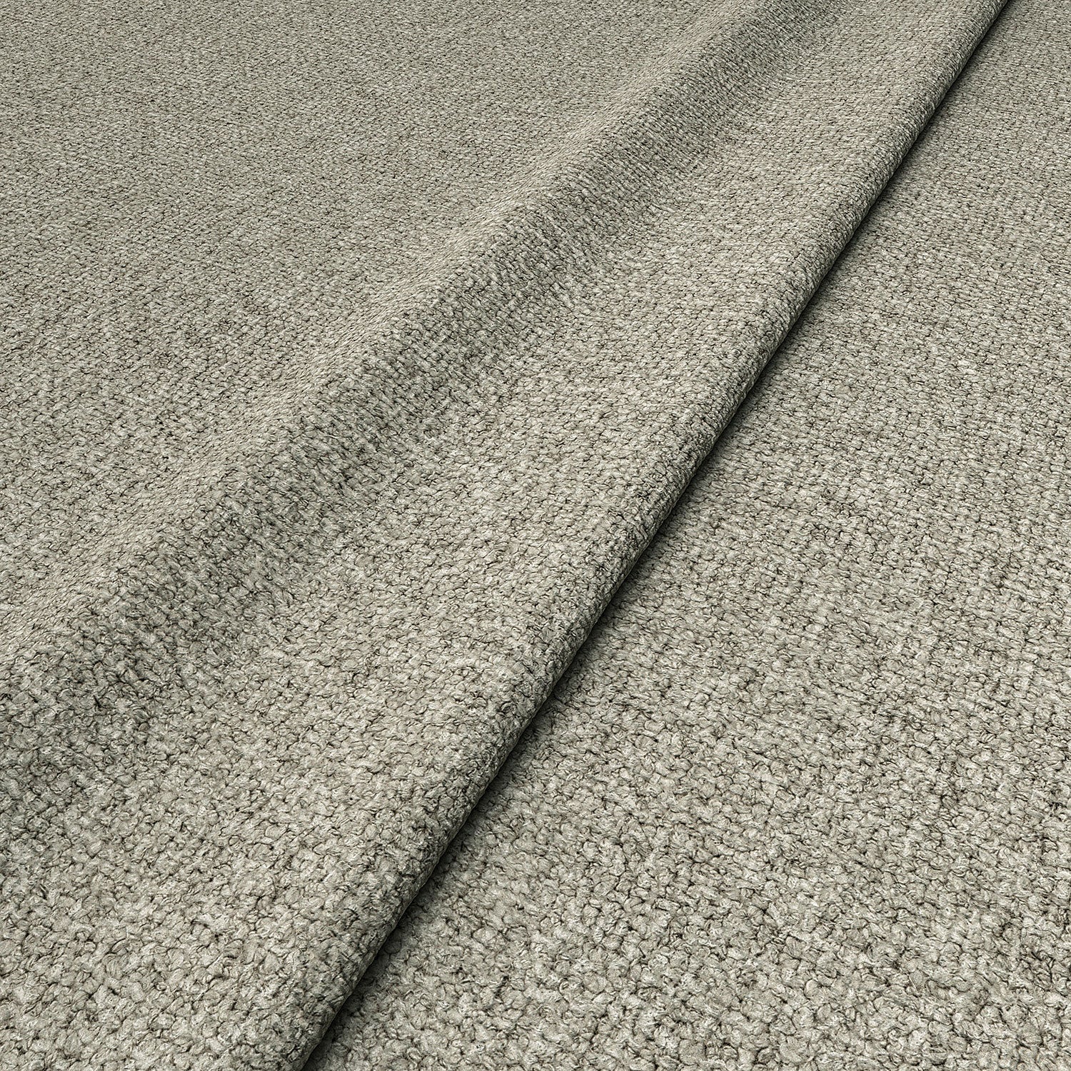 Sample of a boucle fabric in Aluminium