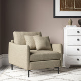 Chair covered in a boucle fabric in Fawn