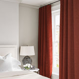 Curtain in a boucle fabric in Carnelian