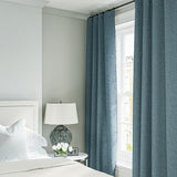 Curtain in a boucle fabric in Cornflower