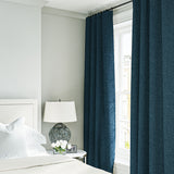 Curtain in a boucle fabric in Sapphire