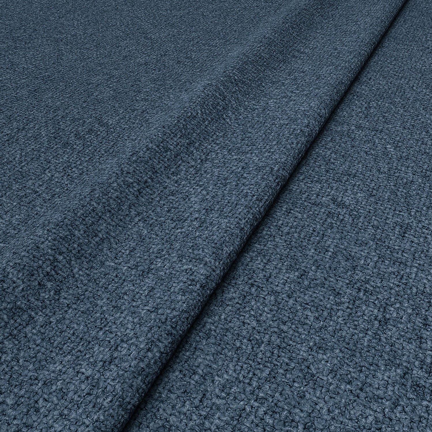 Sample of a boucle fabric in Indigo