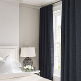 Curtain in a boucle fabric in Ink