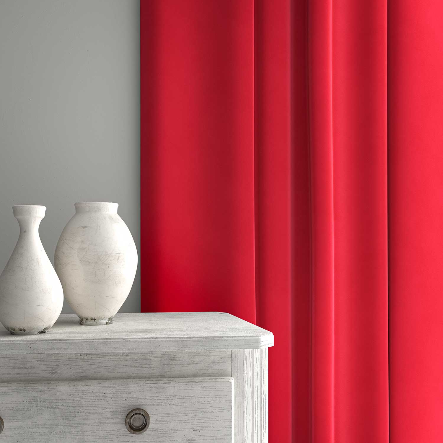 Velvet curtain in pink