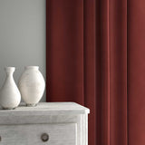 Velvet curtain in red