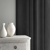 Velvet curtain in grey