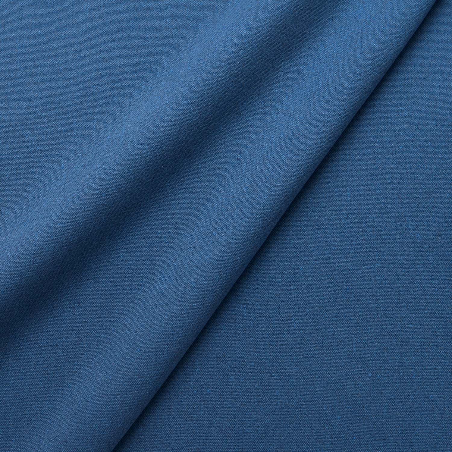 Fabric swatch of a eco-friendly plain cobalt blue fabric for curtains and upholstery