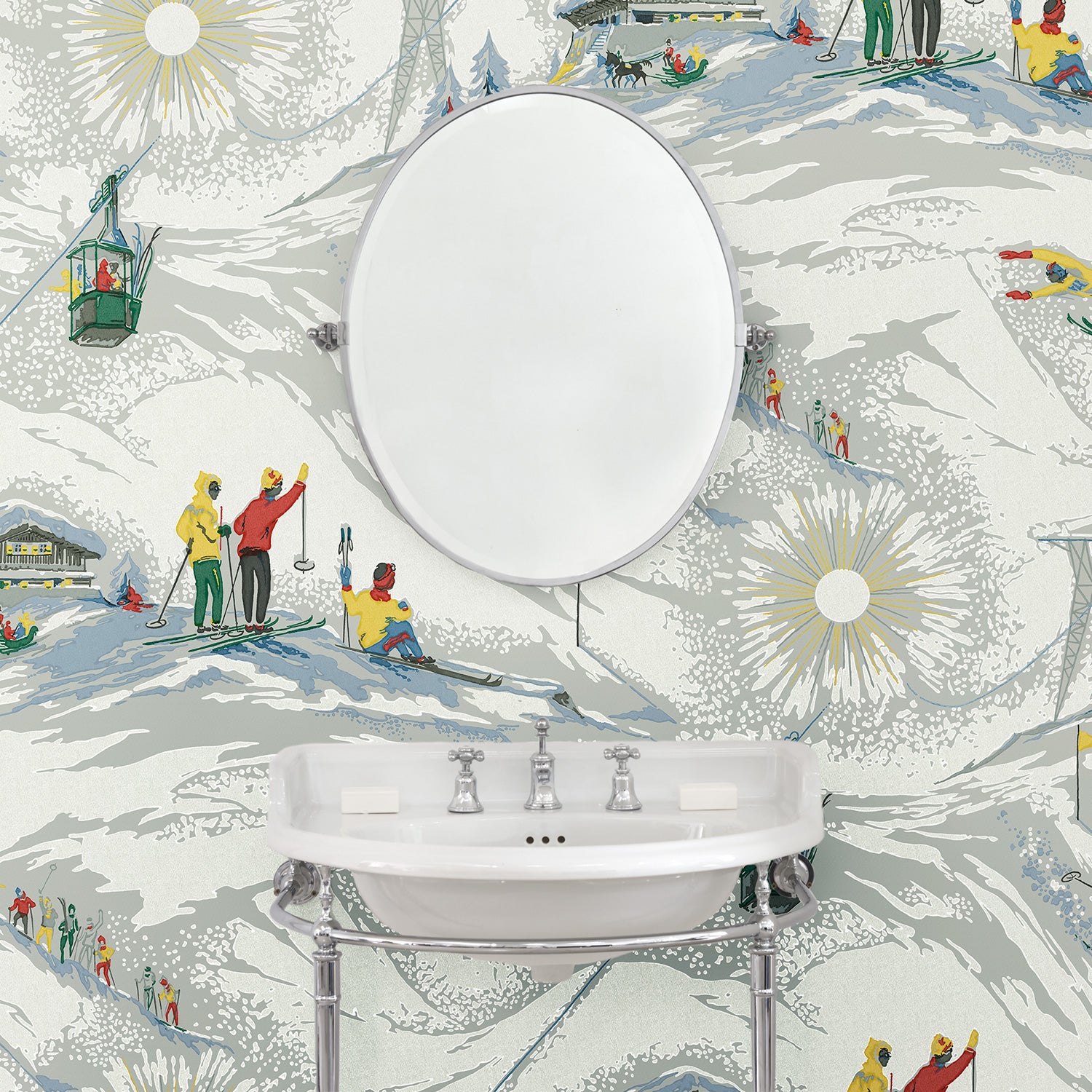 Off-Piste wallpaper captures the fun, thrills, and exhilaration of the slopes.