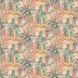 Sample of a tropical wallpaper in candy.