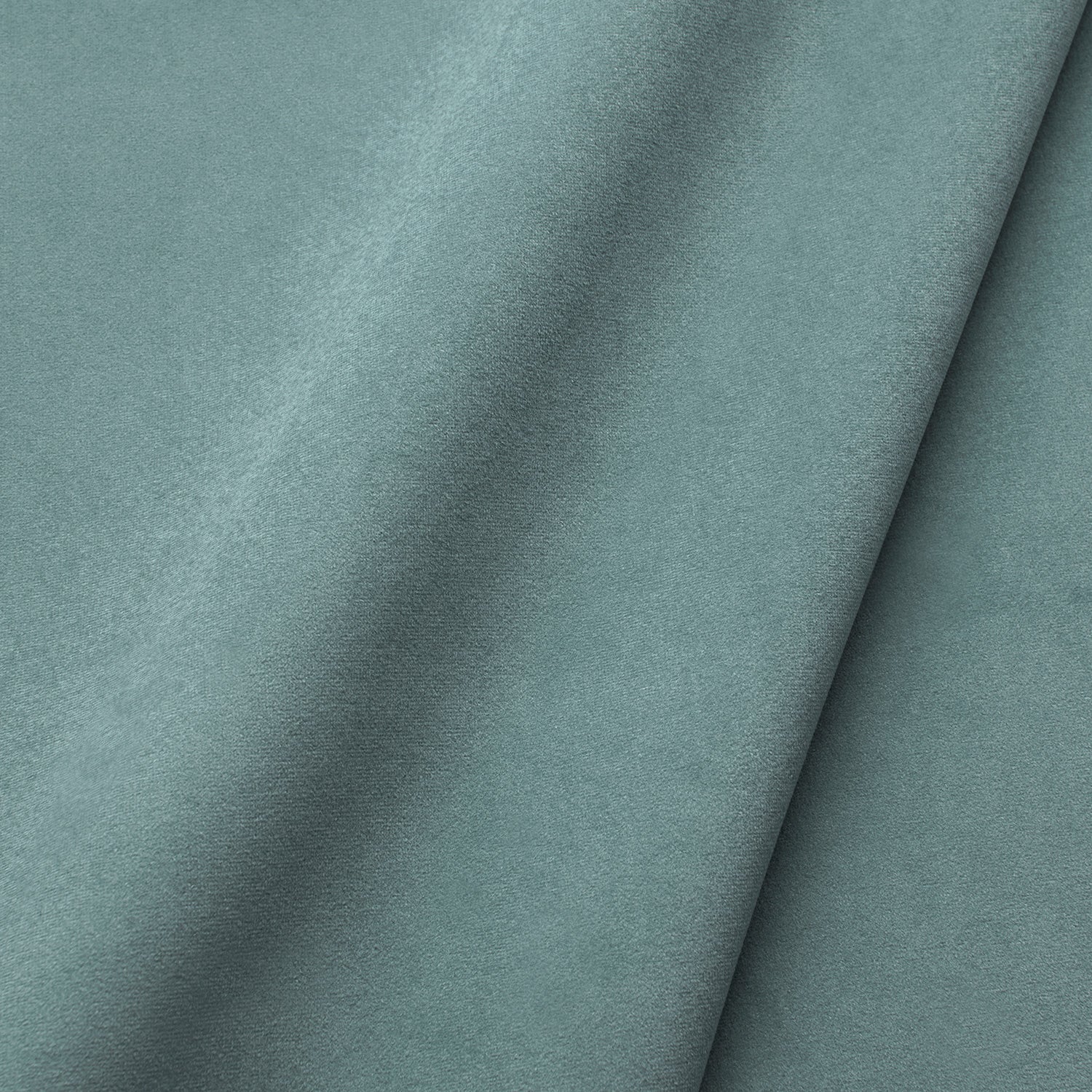 Fabric swatch of a plain stain resistant velvet upholstery fabric in a blue colour