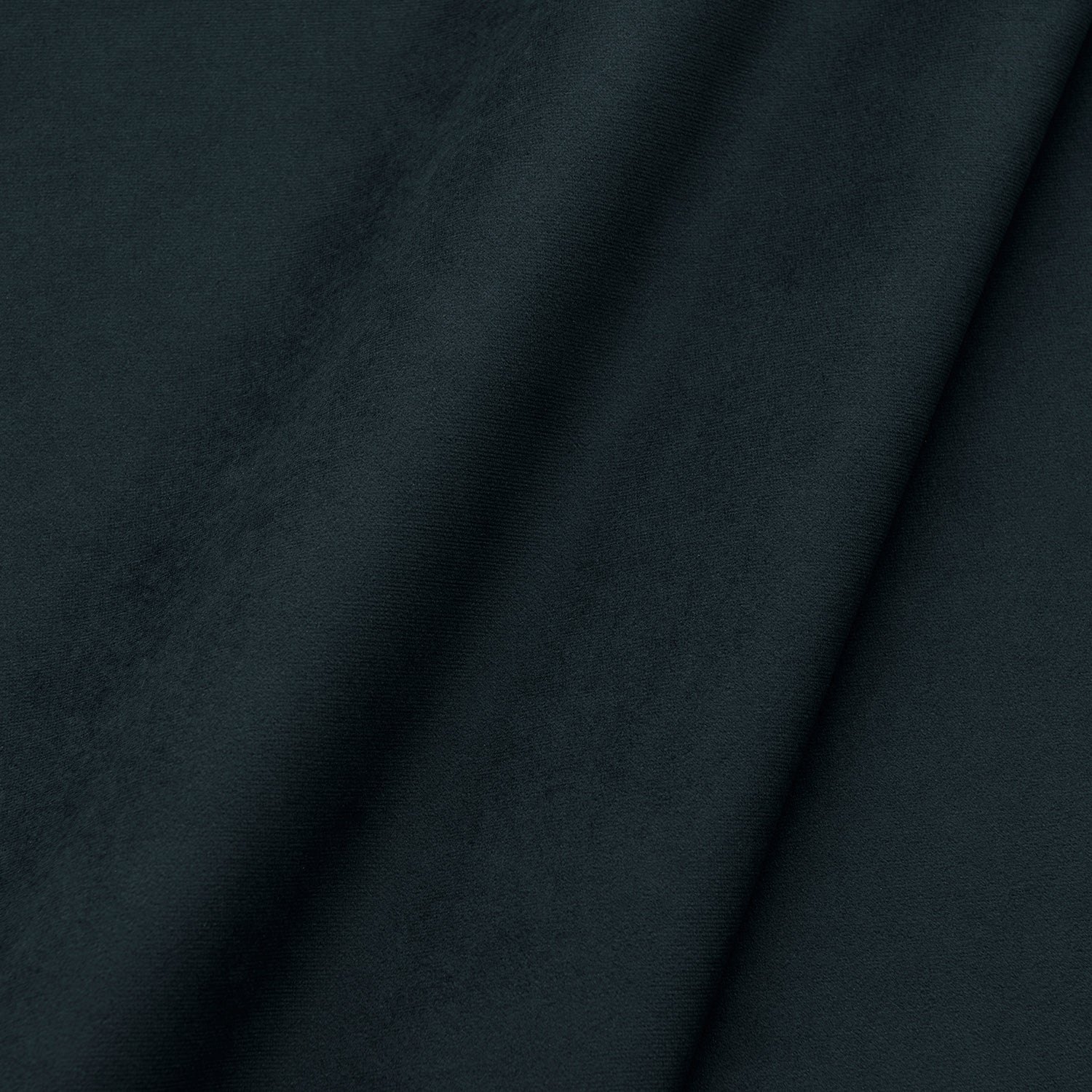 Fabric swatch of a plain stain resistant velvet upholstery fabric in a black colour