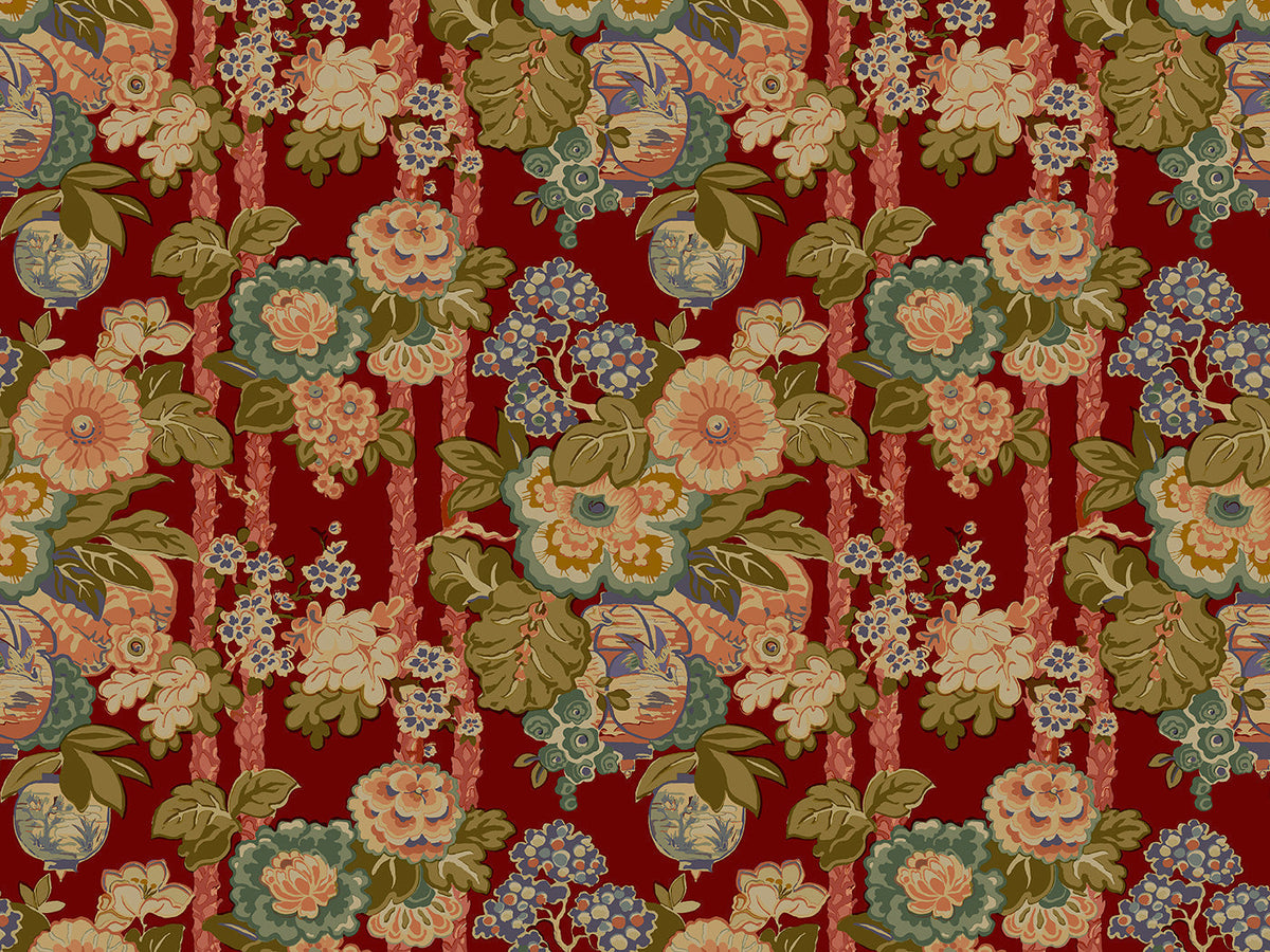 Linwood | Fabric | Louis Velvet | Rich Red