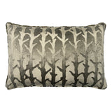 Back of Linwood cushion in Kari Fawn. Overhead view of the reverse side, made in matching fabric.