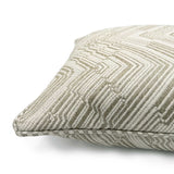 Close-up side view of Linwood cushion in Leo Shell.