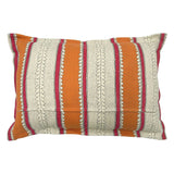 Back of Linwood cushion in Dimity,  Fruit Salad colourway. Overhead view of the reverse side, made in matching fabric.