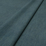 Loxley Denim fabric by Linwood – close-up of natural fibre weave in textured blue tones.
