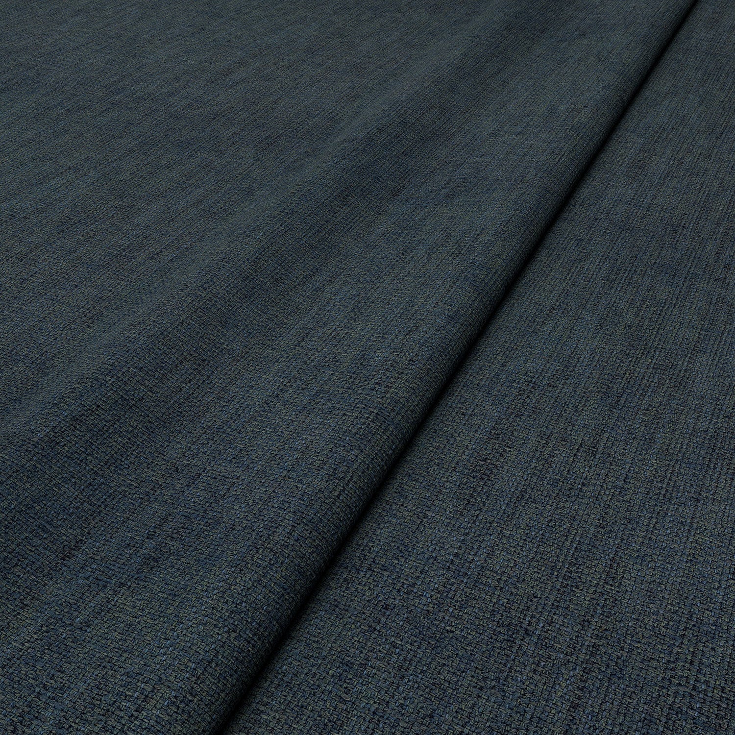Close-up of Linwood’s Loxley Indigo fabric – textured Italian weave in rich blue for upholstery.