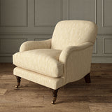 Armchair in Loxley Oatmeal by Linwood – durable, Italian-woven natural fibre fabric in warm neutral tones