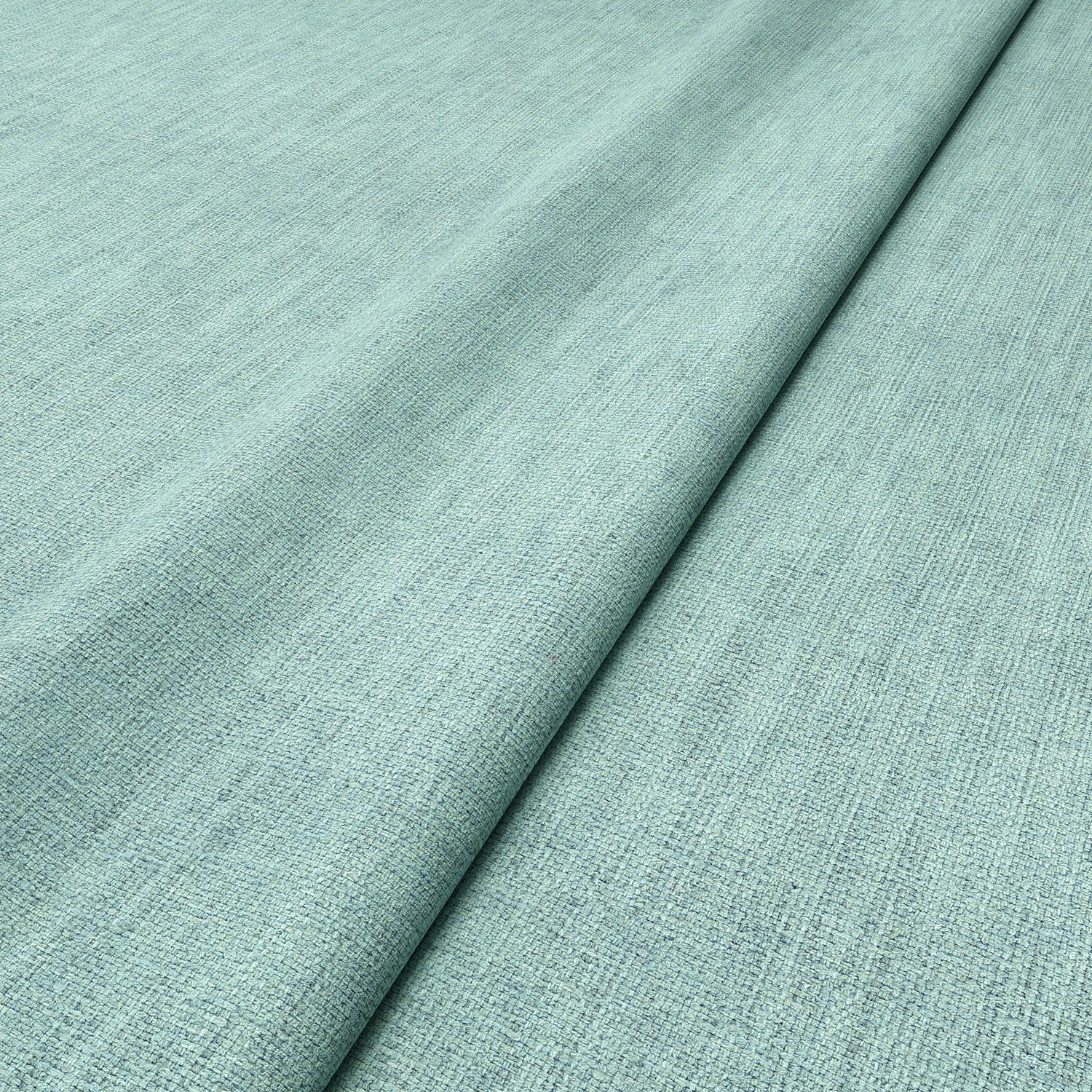 Close-up of Linwood’s Loxley Sky fabric – textured Italian weave in soft blue for upholstery.