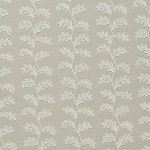 Decorative oakleaf embroidery on a natural background.