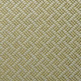 A woven fabric sample in yellow and off-white featuring a trellis pattern.