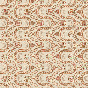 Sample of a geometric wallpaper in brown. 