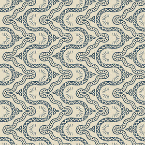 Sample of a blue geometric wallpaper.