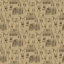 Wallpaper featuring a vintage illustrated boxing scene