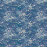 Sample of a painterly-style blue wallpaper.